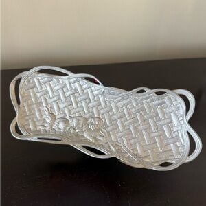 Arthur Court Silver Basketweave Trinket Dish